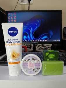New Paket Viral Pemutih Badan / Wub body cream 100g / Nivea Body Serum 180ml / Sabun Pyary Nalpamara 75g 100% ORIGINAL BPOM
