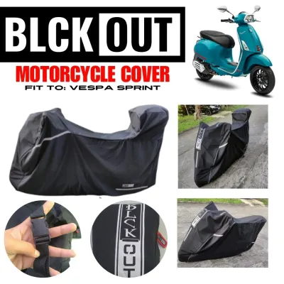 Vespa Sprint Motorcycle Cover by BLCKOUT Waterproof Motor Cover Convertible to with Top Box and without Top Box