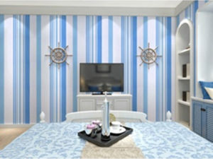 Wallpaper PVC Self adhesive Waterproof  Stripes Design Fabric Safety Home Decor For Living Room Bedroom Background Wall Stickers 10Mx45CM