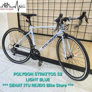 SEPEDA ROAD BIKE POLYGON STRATTOS S2 2x8 SPEED 700C