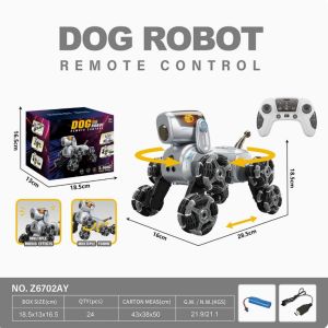 Ai Robot Dog Intelligent eight-wheel stunt climbing mechanical dog electric dog remote control toy/智能八轮特技攀爬机械狗电动狗遥控玩具