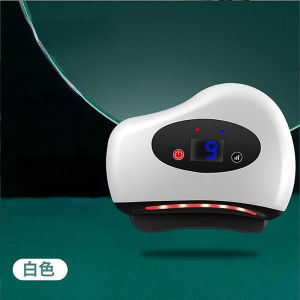 Electric Gua sha Massager Facial Machine Microcurrent Hot Stone Scraping Board Dredge Meridian Tool USB Rechargeable Electric Scraping Massager Dredging Lymphonic Neck Eye Facial Tools