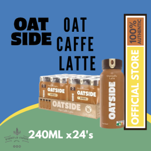 Oatside Caffe Latte 240ml x24 | Ready-to-Drink Oat Milk Coffee | Plant-Based Latte Drink