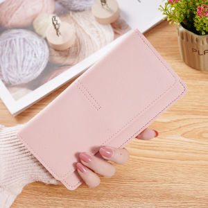 Korean Women Wallets Leather Women Long Wallet Portable Elegant Card Case Multi function Purse