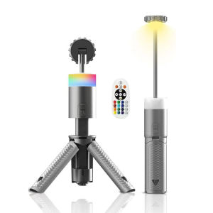 6000mAh Outdoor camping telescopic light Optimus Prime multifunctional flashlight with long endurance and four-color ambient light height adjustable to 113.5cm