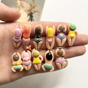 LIUJIR 11pcs Cartoon ic Fridge Sticker Swimmers Mermaid Resin Fridge Sticker Creatrive ic 3D Refrigerator Stickers Gifts