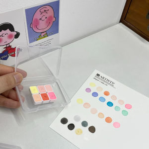 มาร์ตินี่6สีสีน้ำเม็ดสี DIY คู่มือบัญชีแยกประเภท/ศิลปะจิตรกรรม/ร่างกลางแจ้ง/ศิลปะการสร้างบรรจุและวัสดุสี