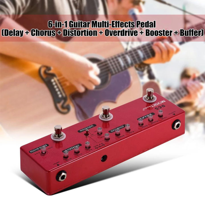 【Manila Stock】6in1 MOSKY DC5 Multi Effects Pedal Buffer + Booster