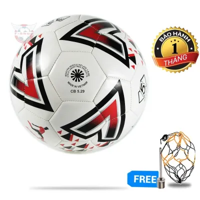 Quả bóng đá tiêu chuẩn - Loại 3 lớp - Banh da số 5 + Tặng kim bơm túi lưới Bảo Hành Da 12 Tháng
