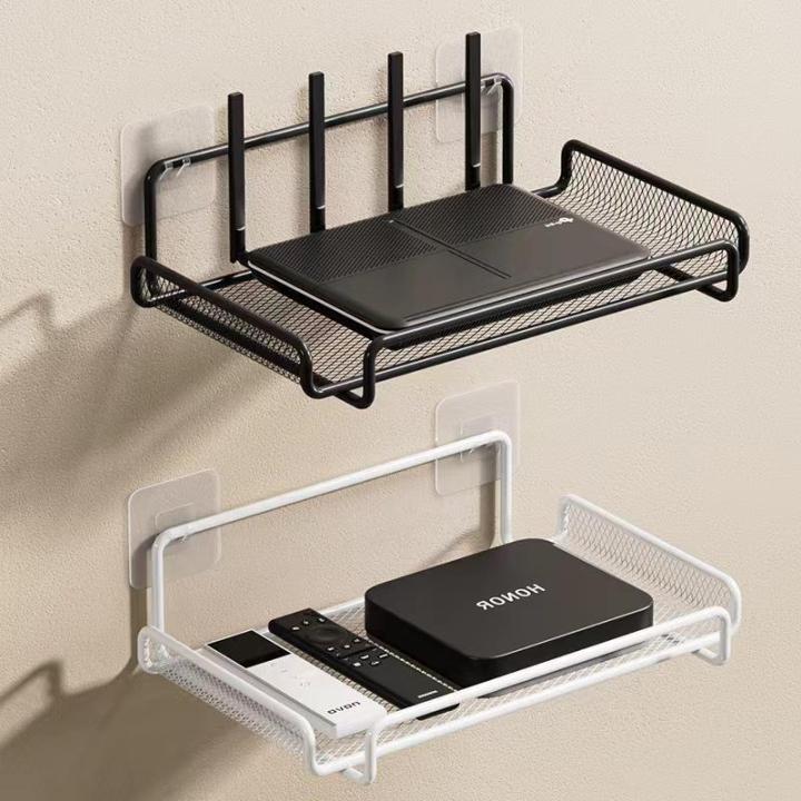 Internet Router Shelf 1Pc WIFI Router Shelf Stand Wall-Mounted Storage Box Portable ...