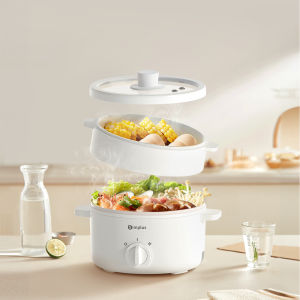 Simplus Panci Listrik Low Watt 630W Electric Pot Kukusan Serbaguna 1.5L Anti Lengket Mengukus/ Merebus/ Menggoreng perabot elektronik rumah tangga (Garansi Resmi 1 tahun/ COD)