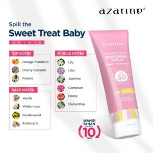 Azarine Body Guard Moisturizer Sunscreen Serum SPF50 PA++++ Pink Sweet Treats Sunblock Badan 100 ml XX417