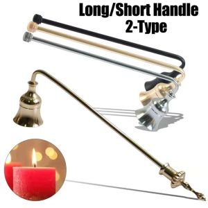 A7171 Bell Shaped Candle Wick Trimmer Long Handle Turn Off Extinguisher Flame Snuffer Vintage Candle Blower Home