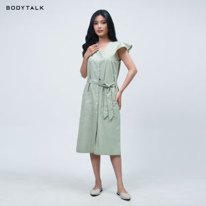 Bodytalk Dress Wanita Edlin Light Green Online 72098T5LN