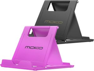 Moko Phone Tablet Stand   Foldable Holder Fit with iPhone 11 Pro Max/11 Pro/11 iPhone Xs/Xs Max/Xr/X iPhone SE 2020 iPad Pro 11 2020/10.2/Air 3/Mini 5 Galaxy S20 6.2" Android & Most Smartphones(2 Pack)