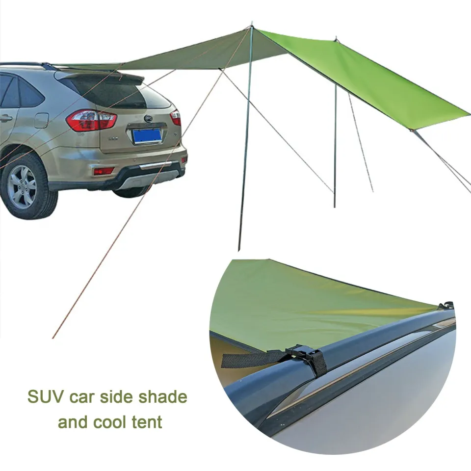 COD Fast Shipping Car Shelter Shade Camping Side Car Roof Top Tent Awning Waterproof UV Portable Camping Tent Automobile Rooftop Rain Canopy Lazada PH