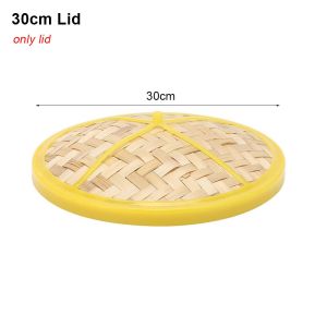 NOONOOR 1Pcs Handmade Bamboo Steamer 13-30cm Multi-function Steamer Basket With Lid Kitchen Cookware Chinese Food Making