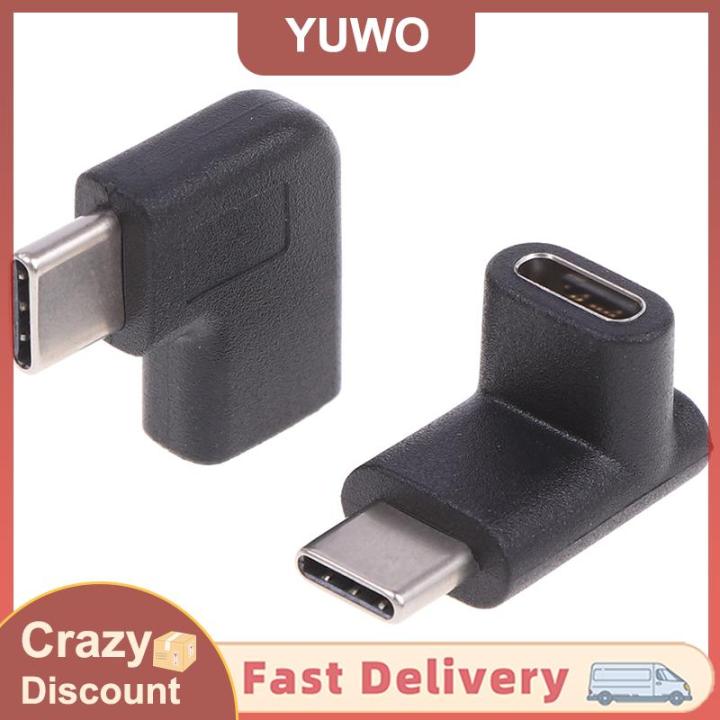 YUWO Mona-cc Right Angle 90 Degree USB 3.1 Type C Male To Female USB-C ...