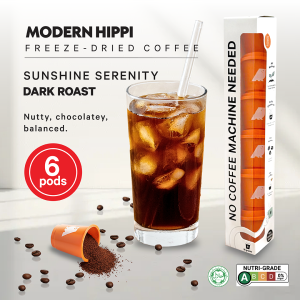 Modern Hippi Freeze-Dried Coffee Starter Pack | 6 Cups | 100% Specialty Arabica | Multiple Coffee Profiles & Roasts | Hot or Iced | No Sugar | No Machine Needed