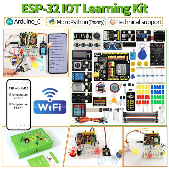 Keyestudio IOT ESP32 Learning Kit For Arduino ESP32 All-in-One Learning ...