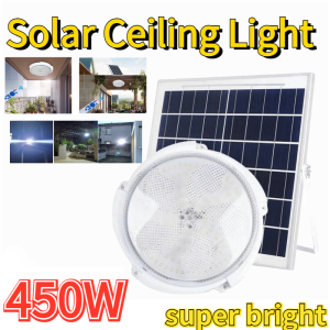 Solar Waterproof Ceiling Light Indoor Lighting Super Bright Rechargeable Bedroom Light waterproof light remote control