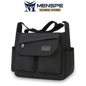 MENSPE Mens Shoulder Bag Thick Canvas Bag Waterproof Messenger Bag  Commuter Bag Retro Lightweight Casual Bag Fashion Leisure Sport Street Bag for College Student