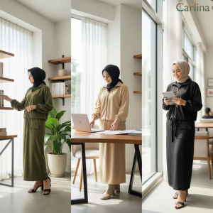 CARLINA – Jennie Set Jaket dan Rok Cargo Setelan Baju Wanita