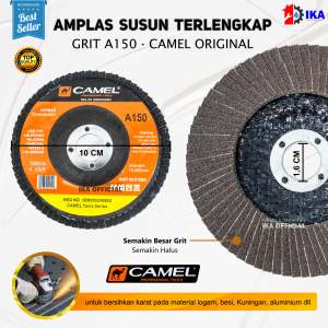Camel Amplas Susun 4 Inch Aneka Tipe - Flap Disc Sand Grit 4" 100mm AMPLAS SUSUN 4 INCH IN / FLAP DISC 4 GRID 80 100 120 150 180 240 400 CML