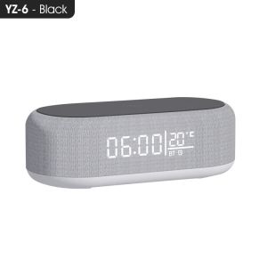 【SG STOCK】 6 In 1 Wireless Clock Mini Bluetooth Speaker Multifunctional Wireless Charger Speaker Smart Charging Dock
