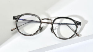 FONEX Acetate Titanium Glasses Frame Men Brand Design Retro Vintage Round Eyeglasses Women Full-Rim Spectacles Japanese High-Quality Ultralight Custom Myopia Optical Prescription Eyewear 850