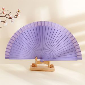 FOUNDTWO Màu trơn Quạt trơn Tây Ban Nha Nghệ thuật thủ công Thủ công Quạt gấp bằng gỗ nguyên chất Nhiều màu Đơn giản Quạt đạo cụ trang trí Đạo cụ