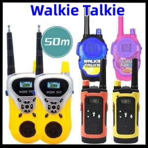 50m 2pcs parent-child wireless walkie-talkie outdoor interactive toys for children kids mini-phones