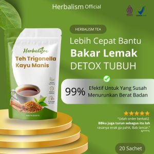 Herbalism Slimming Tea | Tehh Pelangsing Herbal | Tehh hijau Trigonella | Tehh detox By Herbalism BPOM HALAL MUI