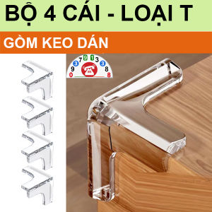 Combo 4 Cao Su Silicon Bịt Cạnh Bàn Ghế Dụng Cụ Bọc Góc Cạnh Tủ Miếng Bọc Cạnh Bàn