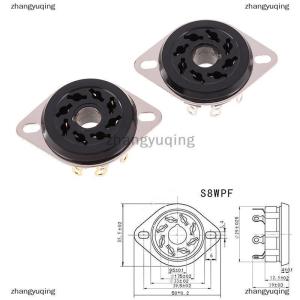 [COD] zhangyuqing 1Pc 8Pin Bakelite Tube Socket Base S8WPF Bakelite Gilded For KT88 6550 6SN7 EL34 Vacuum Tube Amplifier