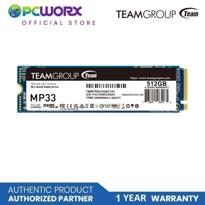 Team group 256gb 512gb mp33 m 2 nvme pcie gen 3 0 x4 ssd internal