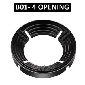 4/5 HOLE BLACK Gas Stove Windproof Gas Cooker Stove Anti Sleep Teeth Easy Installation Strong Durable