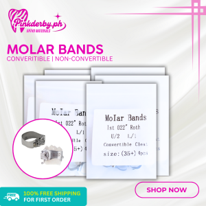 Pinkderby 4sets kits Molar Band 1st 0.022 Roth Convertible / Non Convertible Cleat Bondable Card