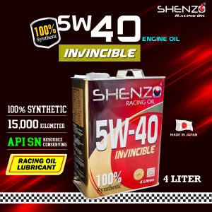 Shenzo 5W40 100% Fully Synthetic Original Premium Racing Engine Oil/Minyak Hitam 4/5/1 Liter Mileage 15000km/Engine Oil Additive