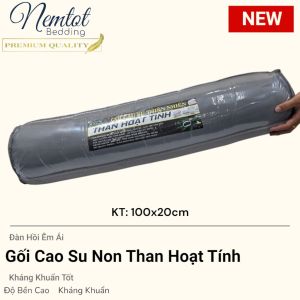 🎋GIẢM SỐC🎋 Gối Ôm Cao Su Non Than Hoạt Tính Kháng Khuẩn Bền Đẹp Không Xẹp Lún _ Nemtot Bedding