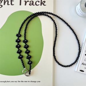 LOPU Long Long Crossbody Phone Chain Sweet Crossbody Cellphone Lanyard Kawaii Acrylic Beads Phone Strap Phone Accessories