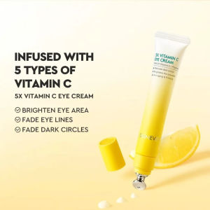 Top Seller 5X VITAMIN C EYE CREAM | Inhibits Melanin at the Source | Reduces Dark Area Circles | Brightening the Eye Area | Anti-Wrinkle and Firming | Improves Eye Wrinkles | Blocks Melanin Spread | Brighten Eye Area | Fade Dark Circles | Fade Eye Lines.