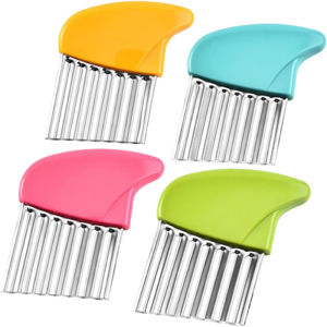Wavy French Fries Cutter Stainless Steel Crinkle Potato Slicer for Fruit Vegetable Carrot Potato
