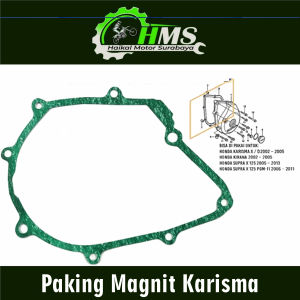 Paking Magnit Karisma - Packing Peking Gasket Block Blok Magnet Cover Crankcase Rengkes Kiri Honda