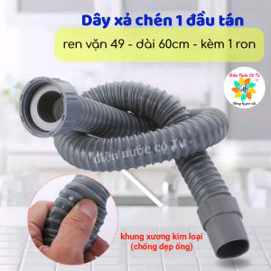 Ống xả dây xả bồn rửa chén 2 đầu vặn tán REN 49mm dài 60cm