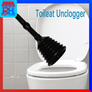 Hand Drain Plunger Small Portable Size Force Pump Cleaner Clog Remover Rubber Black Unclogger Tool