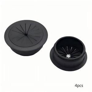 4pcs 60mm Computer Table Hole Cover For Office Wires Table Electrical Cable Wire Hole Grommet Rubber