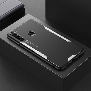 LANLIN For Xiaomi Redmi Note 8 Pro Phone Case Metal Frosted Back Shell Soft TPU Frame Casing Ultra-thin Anti-fall Aluminum Cover For Redmi Note 8 Pro Case