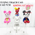 Tô tượng thạch cao gấu Bearbrick siêu nhân 2D size 7cm (không kèm màu và cọ). 