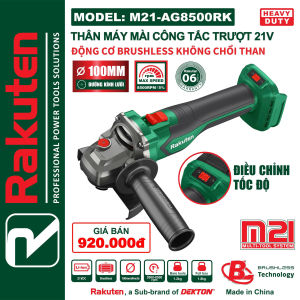 Thân máy mài cắt Rakuten M21-AG8500RK 21V không chổi than 100mm điều chỉnh tốc độ